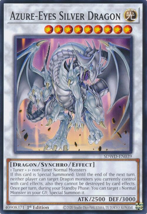 Azure-Eyes Silver Dragon [SDWD-EN039] Common | Jomio and Rueliete's Cards and Comics