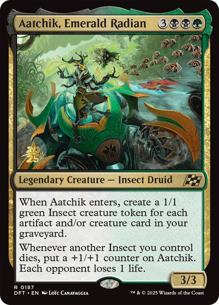 Aatchik, Emerald Radian [Aetherdrift Prerelease Promos] | Jomio and Rueliete's Cards and Comics