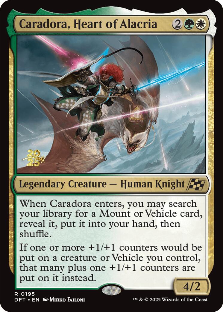 Caradora, Heart of Alacria [Aetherdrift Prerelease Promos] | Jomio and Rueliete's Cards and Comics