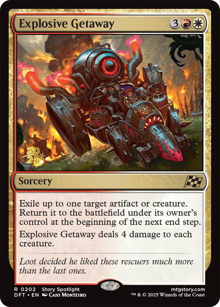 Explosive Getaway [Aetherdrift Prerelease Promos] | Jomio and Rueliete's Cards and Comics