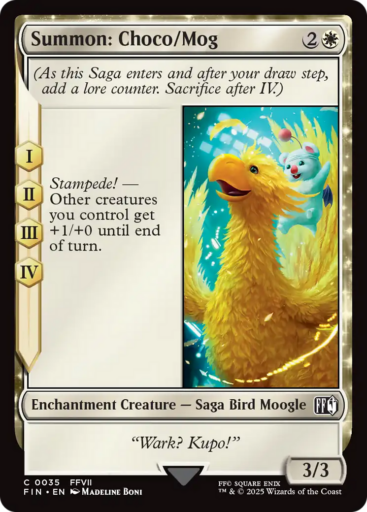 Summon: Choco/Mog [FINAL FANTASY] | Jomio and Rueliete's Cards and Comics
