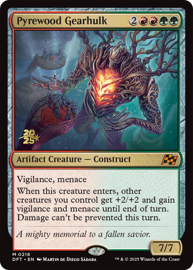 Pyrewood Gearhulk [Aetherdrift Prerelease Promos] | Jomio and Rueliete's Cards and Comics