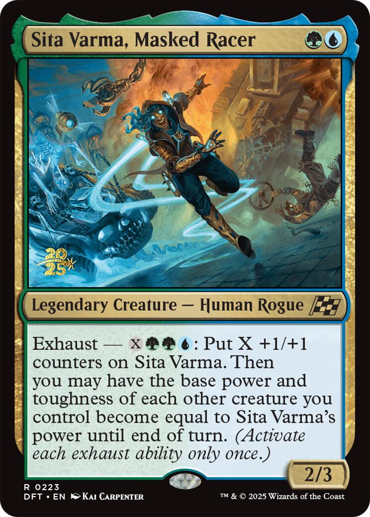 Sita Varma, Masked Racer [Aetherdrift Prerelease Promos] | Jomio and Rueliete's Cards and Comics