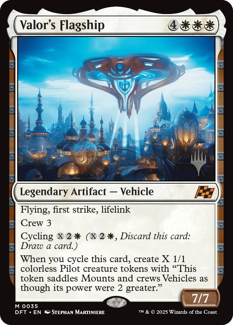 Valor's Flagship (Promo Pack) [Aetherdrift Promos] | Jomio and Rueliete's Cards and Comics