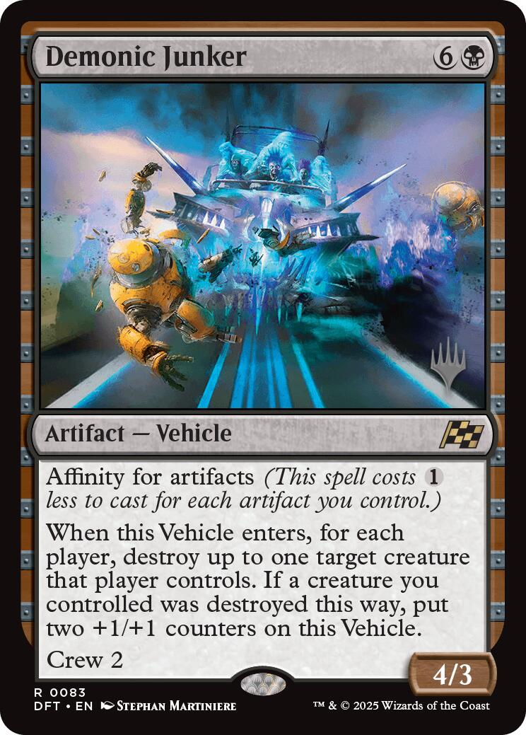 Demonic Junker (Promo Pack) [Aetherdrift Promos] | Jomio and Rueliete's Cards and Comics
