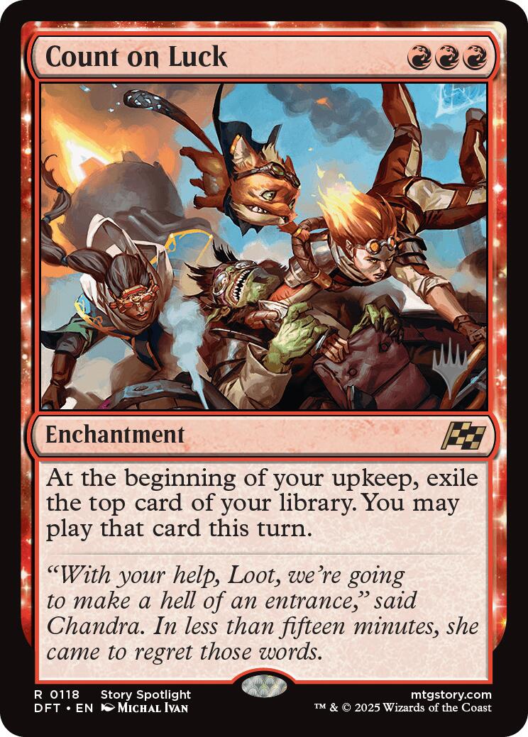 Count on Luck (Promo Pack) [Aetherdrift Promos] | Jomio and Rueliete's Cards and Comics