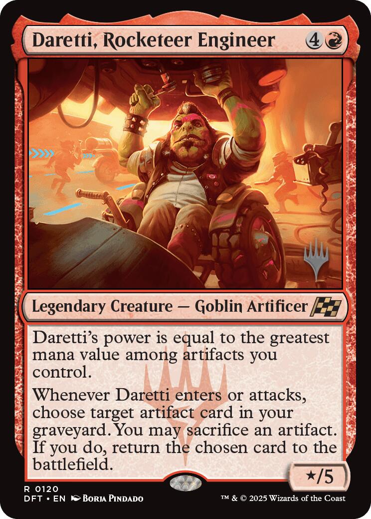 Daretti, Rocketeer Engineer (Promo Pack) [Aetherdrift Promos] | Jomio and Rueliete's Cards and Comics