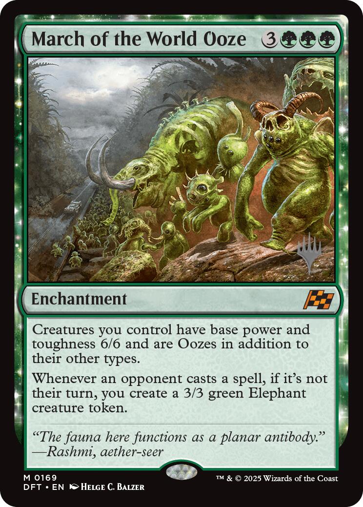 March of the World Ooze (Promo Pack) [Aetherdrift Promos] | Jomio and Rueliete's Cards and Comics