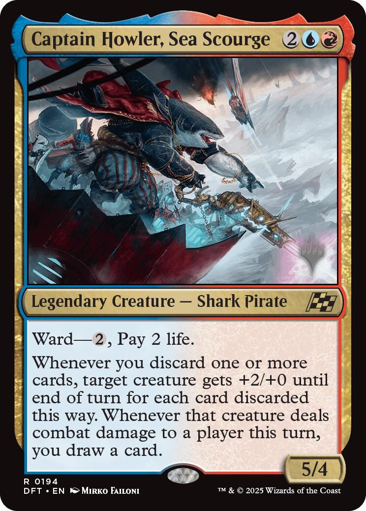 Captain Howler, Sea Scourge (Promo Pack) [Aetherdrift Promos] | Jomio and Rueliete's Cards and Comics