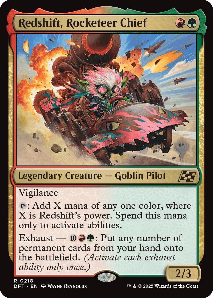 Redshift, Rocketeer Chief (Promo Pack) [Aetherdrift Promos] | Jomio and Rueliete's Cards and Comics