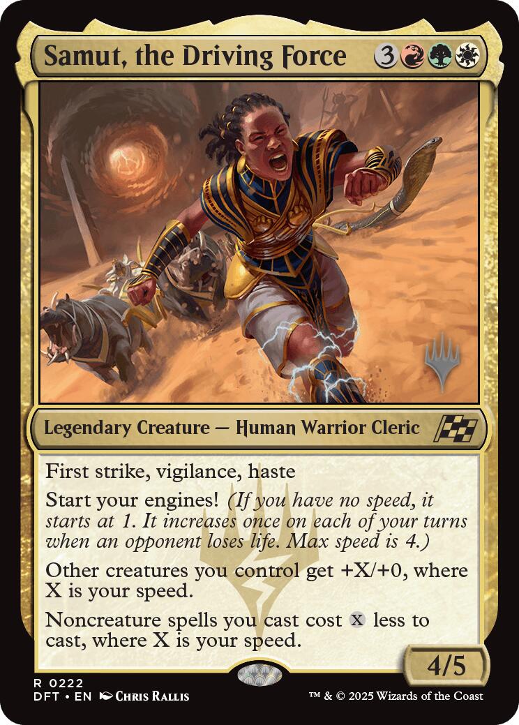 Samut, the Driving Force (Promo Pack) [Aetherdrift Promos] | Jomio and Rueliete's Cards and Comics