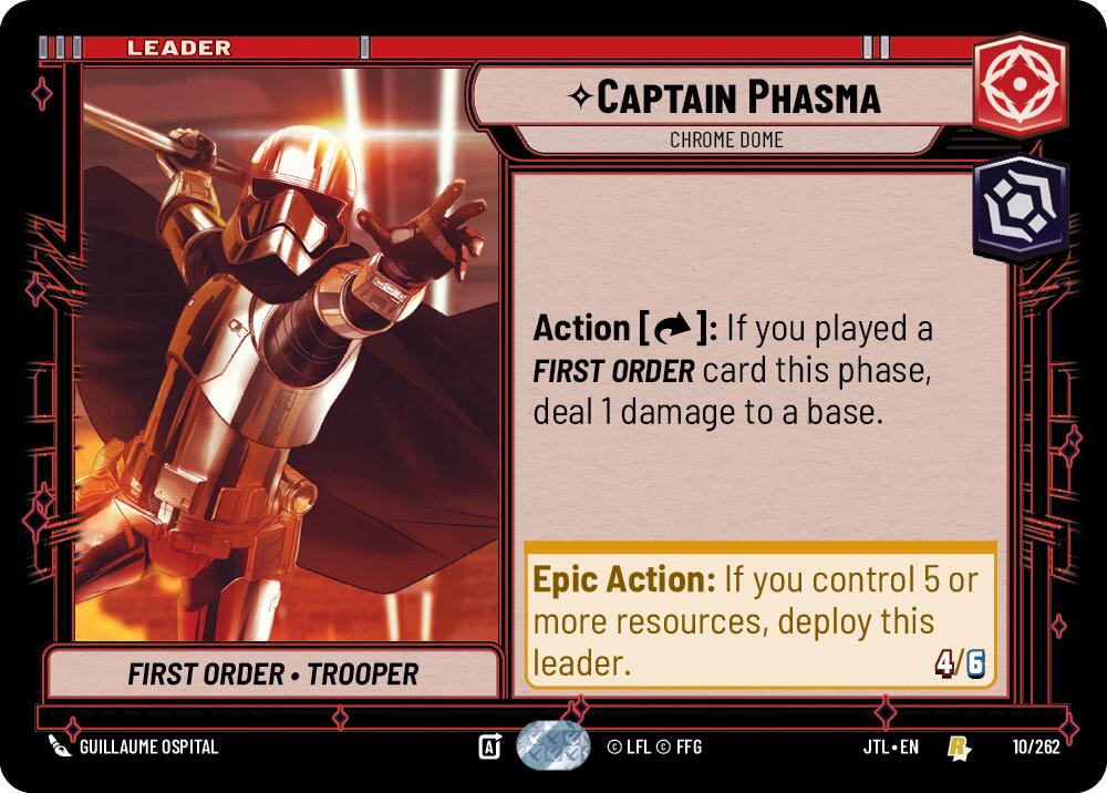 Captain Phasma - Chrome Dome (010/262) (010/257) [Jump to Lightspeed] | Jomio and Rueliete's Cards and Comics