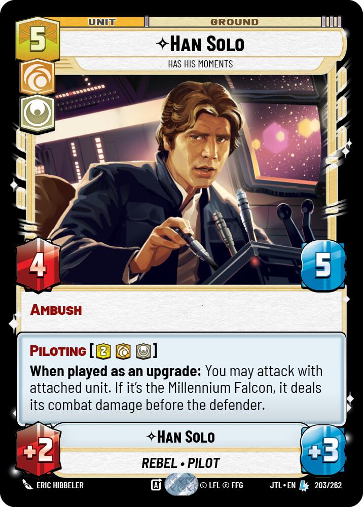Han Solo - Has His Moments (203/262) (203/257) [Jump to Lightspeed] | Jomio and Rueliete's Cards and Comics