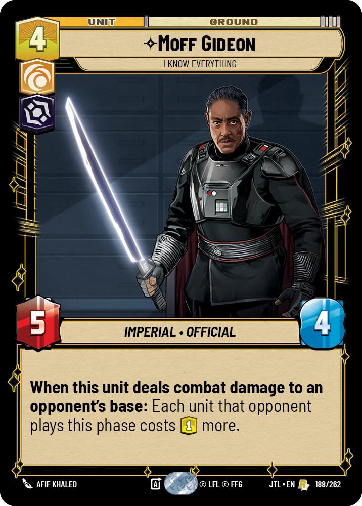 Moff Gideon - I Know Everything (188/262) (188/257) [Jump to Lightspeed] | Jomio and Rueliete's Cards and Comics