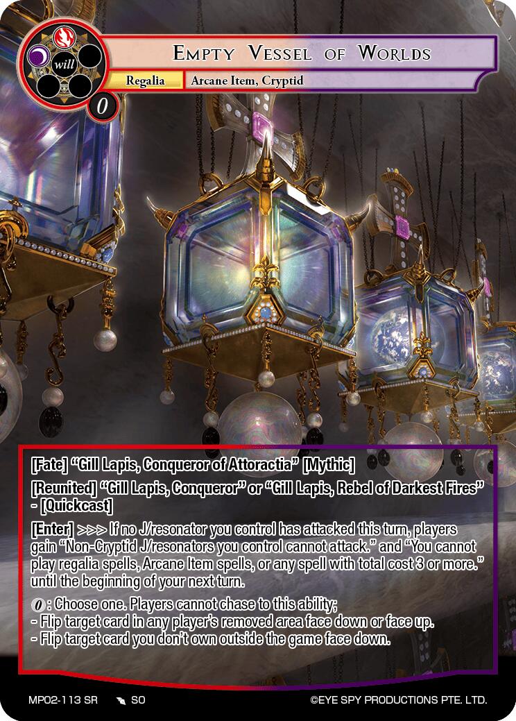 Empty Vessel of Worlds (MP02-113 SR) [Masterpiece Collection 02 "Fates Reunited!"] | Jomio and Rueliete's Cards and Comics
