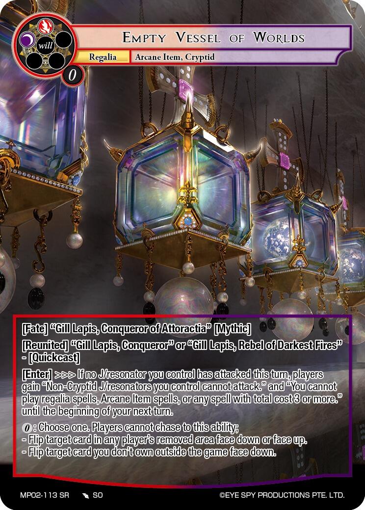 Empty Vessel of Worlds (MP02-113 SR) [Masterpiece Collection 02 "Fates Reunited!"] | Jomio and Rueliete's Cards and Comics