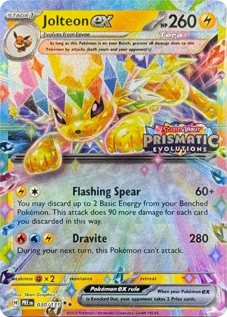 Jolteon ex (030/131) (Prismatic Evolutions Stamp) [Scarlet & Violet: Prismatic Evolutions] | Jomio and Rueliete's Cards and Comics