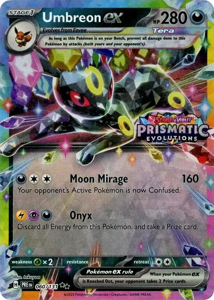 Umbreon ex (060/131) (Prismatic Evolutions Stamp) [Scarlet & Violet: Prismatic Evolutions] | Jomio and Rueliete's Cards and Comics