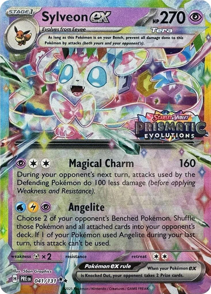 Sylveon ex (041/131) (Prismatic Evolutions Stamp) [Scarlet & Violet: Prismatic Evolutions] | Jomio and Rueliete's Cards and Comics