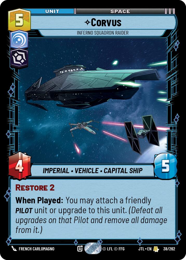 Corvus - Inferno Squadron Raider (038/262) (038/257) [Jump to Lightspeed] | Jomio and Rueliete's Cards and Comics