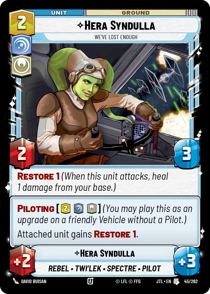 Hera Syndulla - We've Lost Enough (045/262) (045/257) [Jump to Lightspeed] | Jomio and Rueliete's Cards and Comics