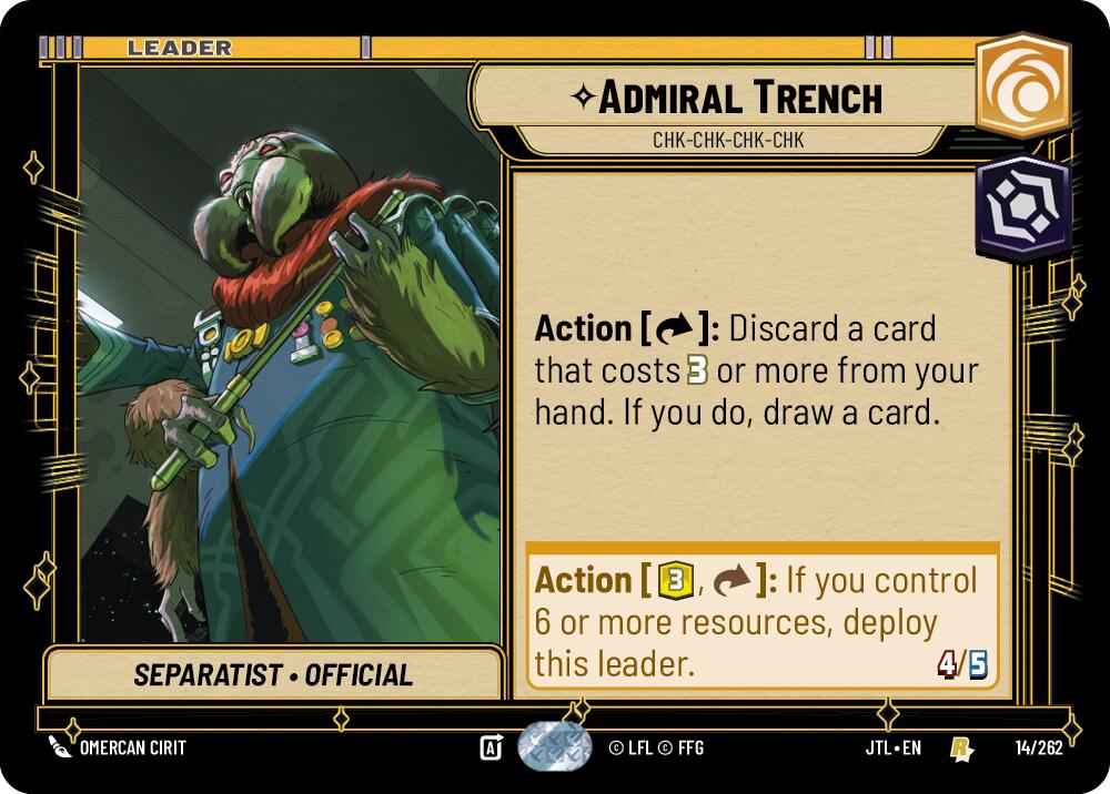 Admiral Trench - Chk-chk-chk-chk (014/262) (014/257) [Jump to Lightspeed] | Jomio and Rueliete's Cards and Comics