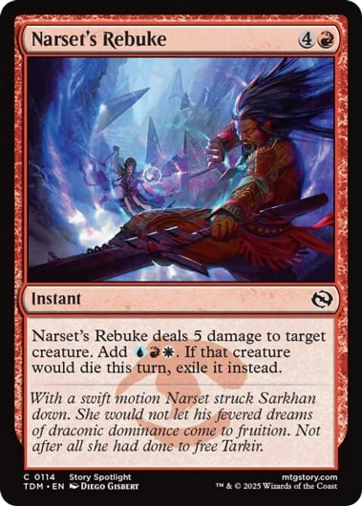 Narset's Rebuke [Tarkir: Dragonstorm] | Jomio and Rueliete's Cards and Comics
