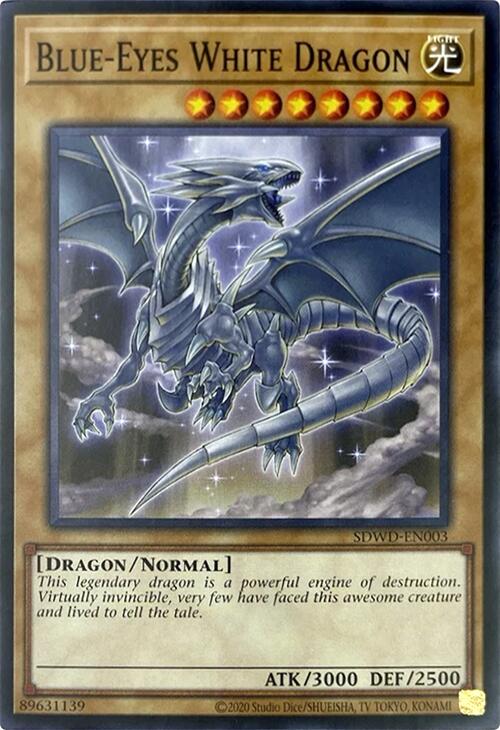 Blue-Eyes White Dragon (Unlimited Misprint) [SDWD-EN003] Common | Jomio and Rueliete's Cards and Comics
