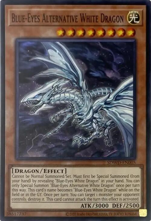Blue-Eyes Alternative White Dragon (Unlimited Misprint) [SDWD-EN005] Common | Jomio and Rueliete's Cards and Comics