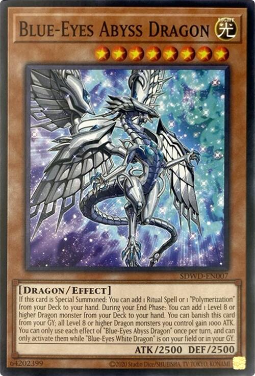 Blue-Eyes Abyss Dragon (Unlimited Misprint) [SDWD-EN007] Common | Jomio and Rueliete's Cards and Comics