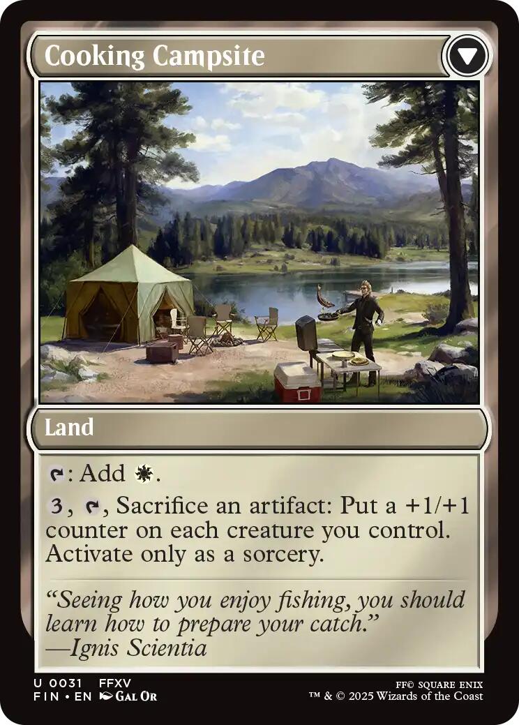 Sidequest: Catch a Fish // Cooking Campsite [FINAL FANTASY] | Jomio and Rueliete's Cards and Comics