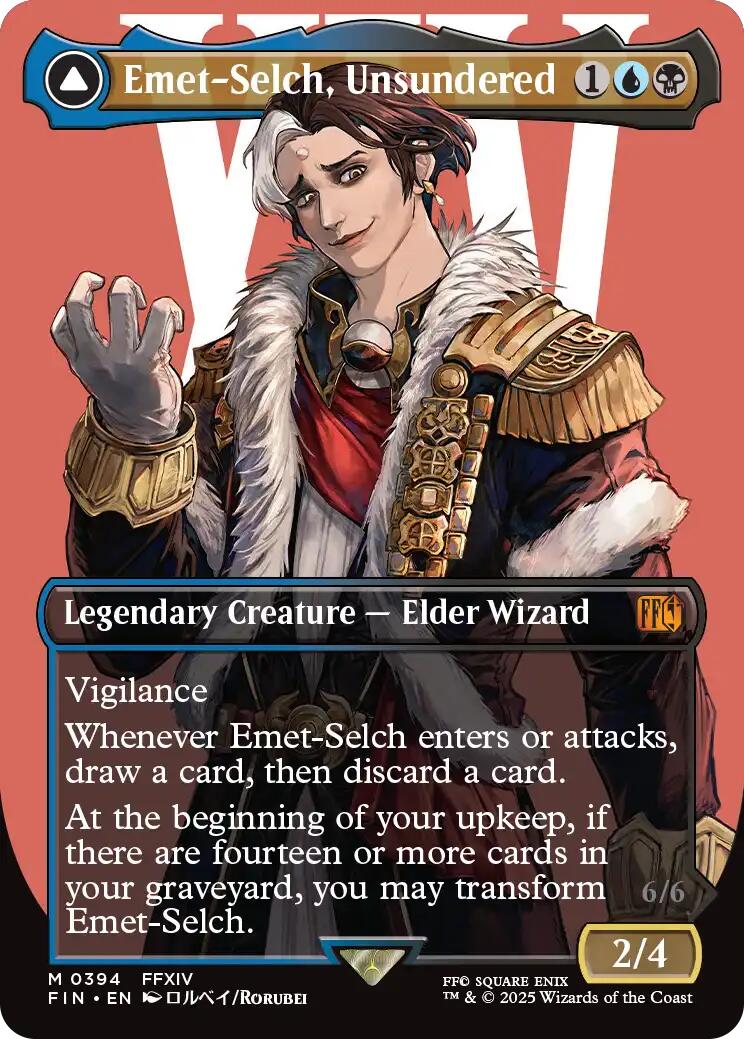 Emet-Selch, Unsundered // Hades, Sorcerer of Eld (Borderless) [FINAL FANTASY] | Jomio and Rueliete's Cards and Comics