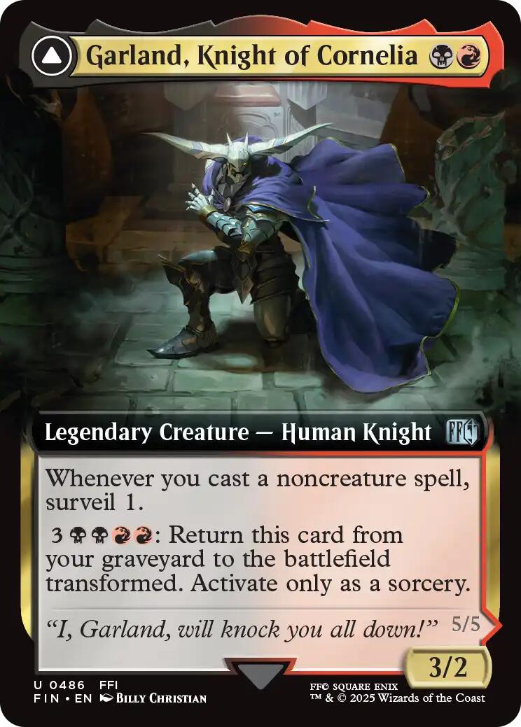 Garland, Knight of Cornelia // Chaos, the Endless (Extended Art) [FINAL FANTASY] | Jomio and Rueliete's Cards and Comics