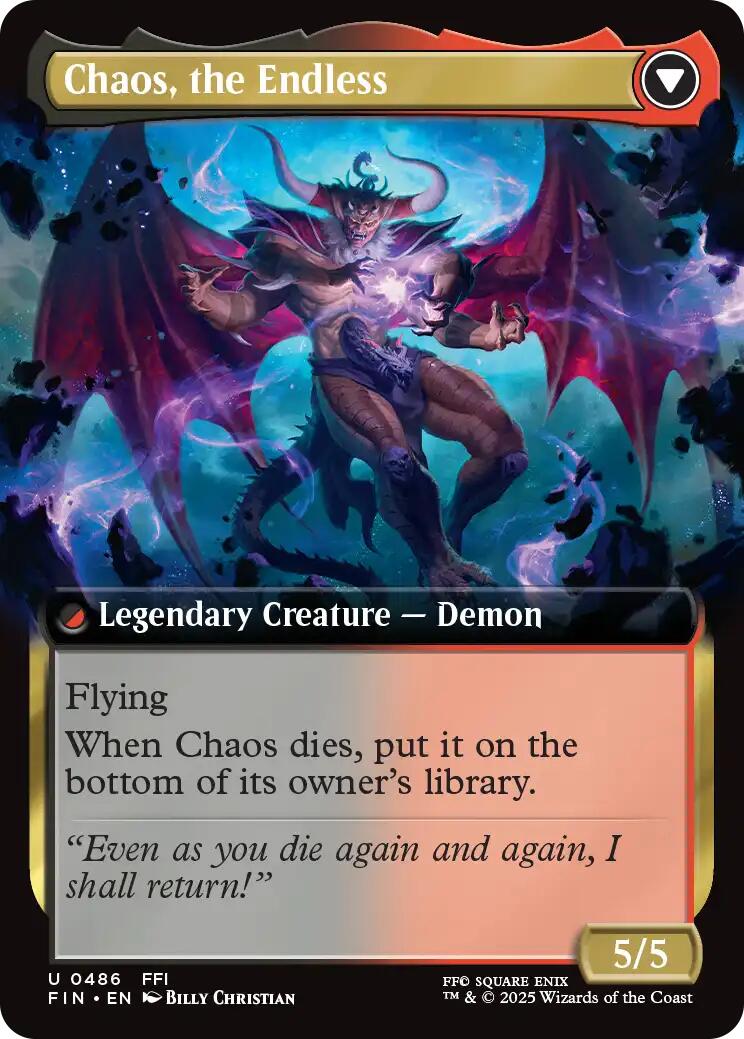 Garland, Knight of Cornelia // Chaos, the Endless (Extended Art) [FINAL FANTASY] | Jomio and Rueliete's Cards and Comics