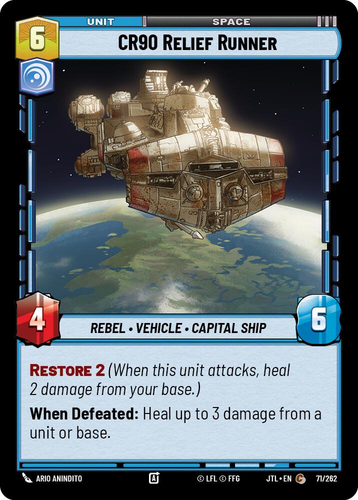 CR90 Relief Runner (071/262) (071/257) [Jump to Lightspeed] | Jomio and Rueliete's Cards and Comics