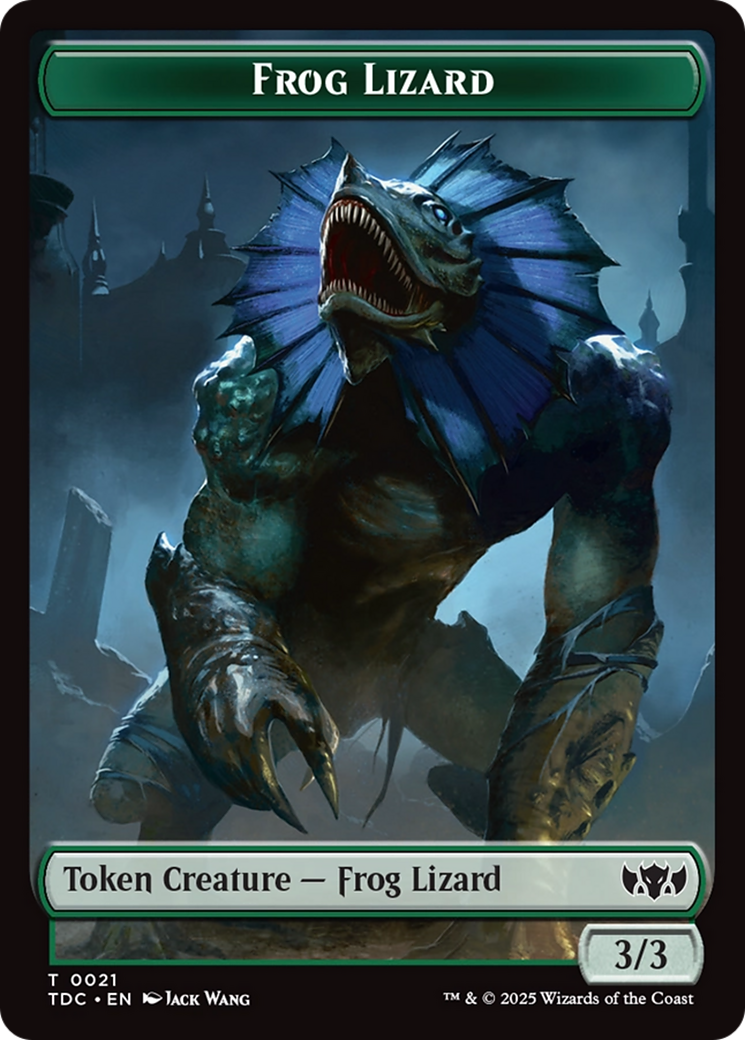 Frog Lizard // Dragon (0014) Double-Sided Token [Tarkir: Dragonstorm Commander Tokens] | Jomio and Rueliete's Cards and Comics