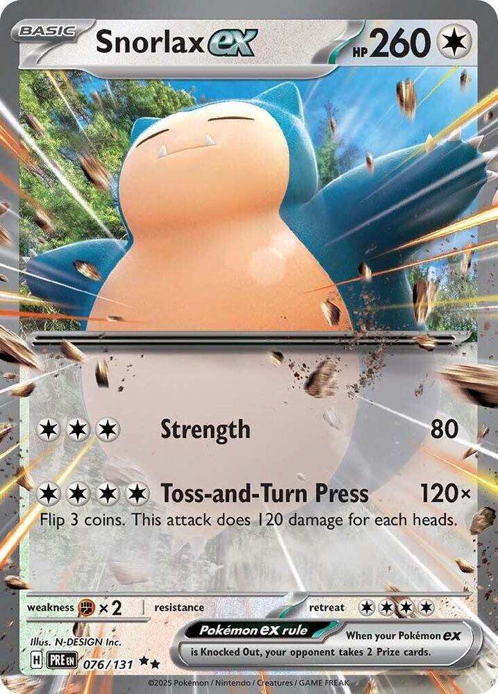 Snorlax ex (076/131) [Scarlet & Violet: Prismatic Evolutions] | Jomio and Rueliete's Cards and Comics