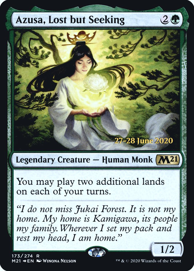 Azusa, Lost but Seeking [Core Set 2021 Prerelease Promos] | Jomio and Rueliete's Cards and Comics