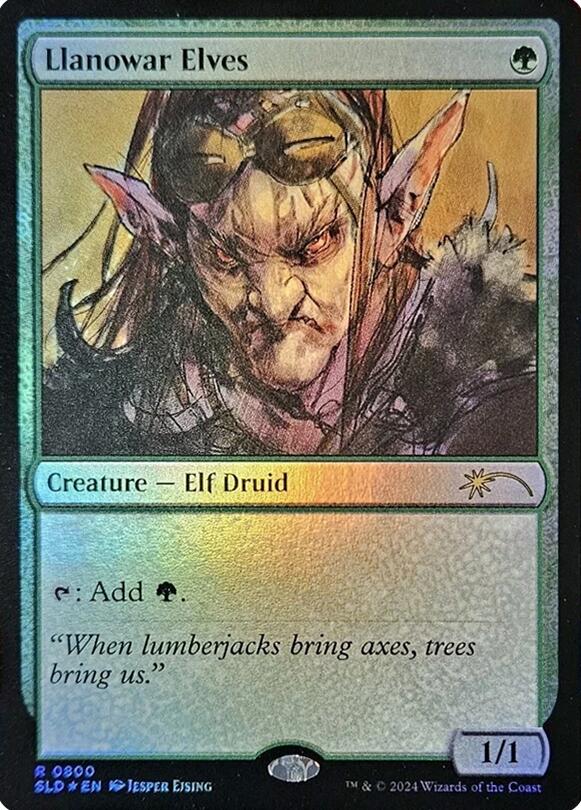Llanowar Elves (0800) (Rainbow Foil) [Secret Lair Drop Series] | Jomio and Rueliete's Cards and Comics