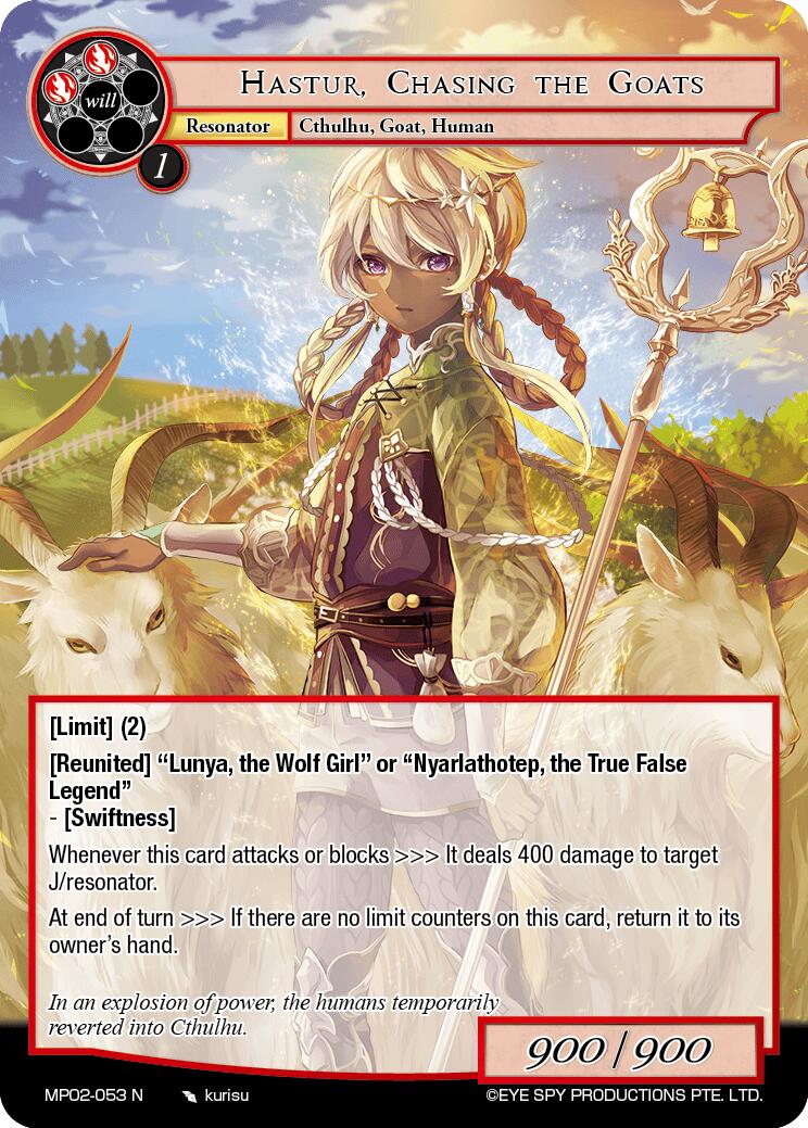 Hastur, Chasing the Goats (MP02-053 N) [Masterpiece Collection 02 "Fates Reunited!"] | Jomio and Rueliete's Cards and Comics