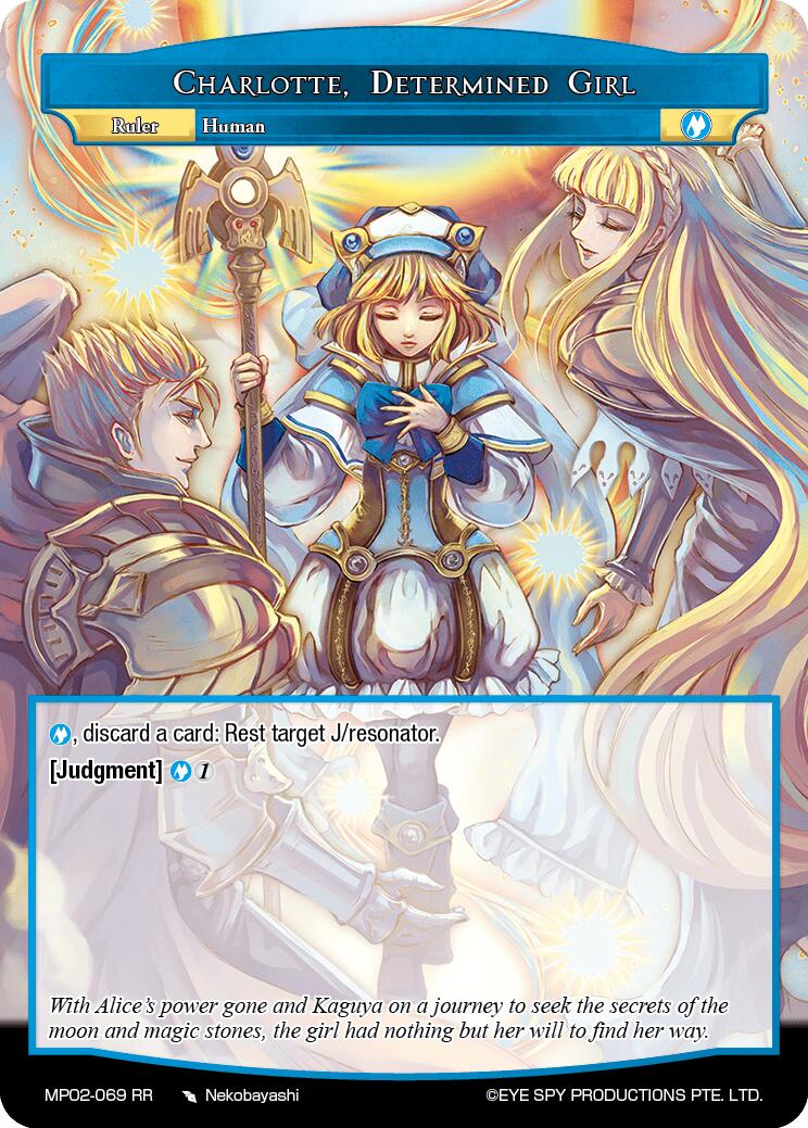 Charlotte, Determined Girl // Charlotte, the Mage of Sacred Spirit (MP02-069 JR) [Masterpiece Collection 02 "Fates Reunited!"] | Jomio and Rueliete's Cards and Comics