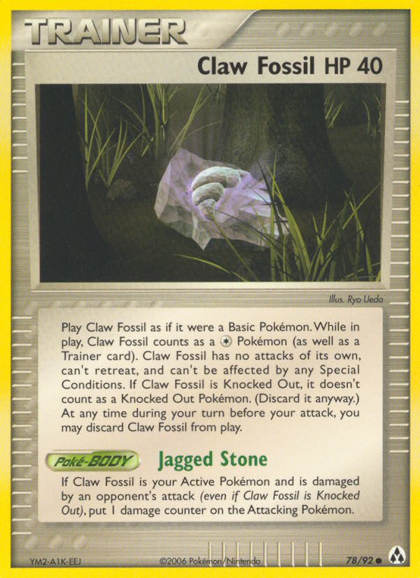 Claw Fossil (78/92) [EX: Legend Maker] | Jomio and Rueliete's Cards and Comics