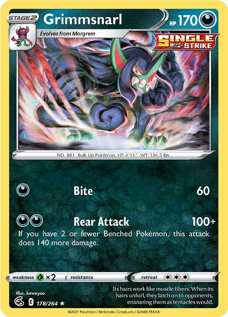 Grimmsnarl (178/264) [Sword & Shield: Fusion Strike] | Jomio and Rueliete's Cards and Comics