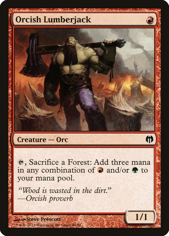 Orcish Lumberjack [Duel Decks: Heroes vs. Monsters] | Jomio and Rueliete's Cards and Comics