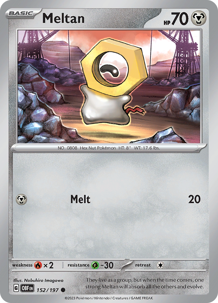 Meltan (152/197) [Scarlet & Violet: Obsidian Flames] | Jomio and Rueliete's Cards and Comics