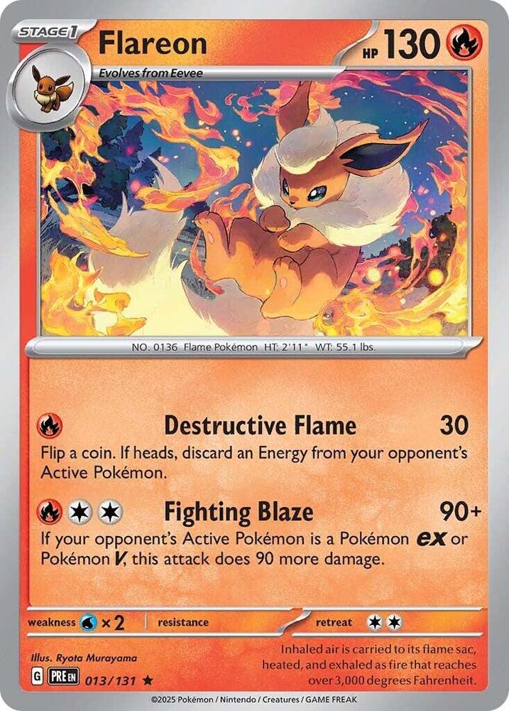 Flareon (013/131) [Scarlet & Violet: Prismatic Evolutions] | Jomio and Rueliete's Cards and Comics
