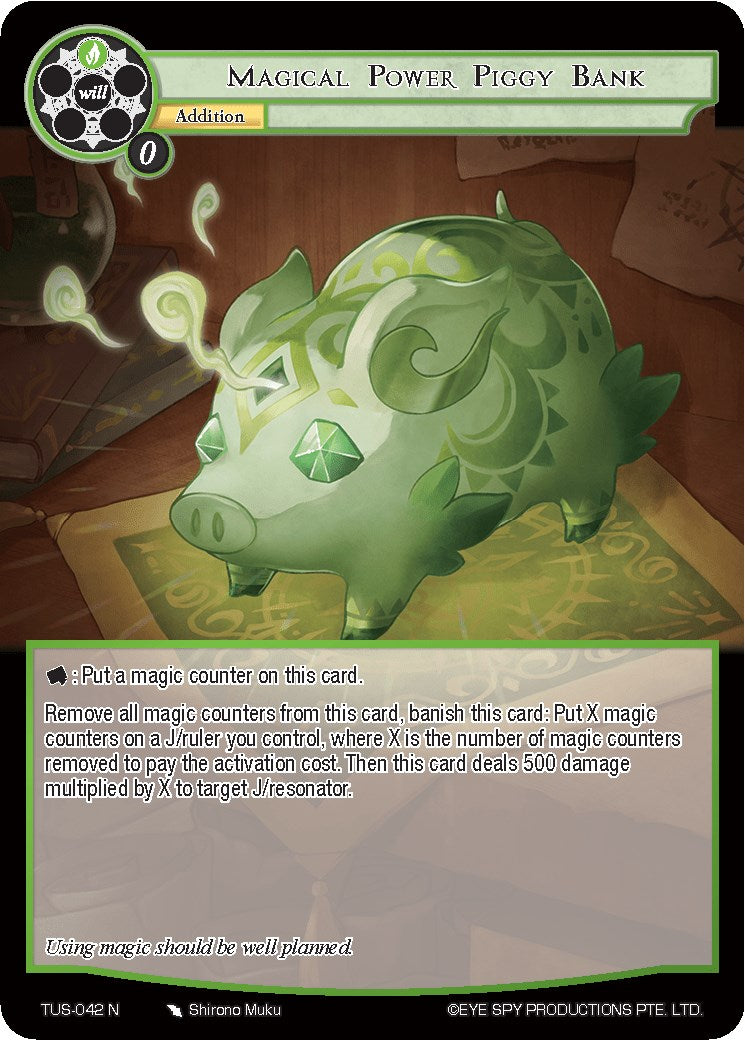 Magical Power Piggy Bank (TUS-042 N) [The Underworld of Secrets] | Jomio and Rueliete's Cards and Comics