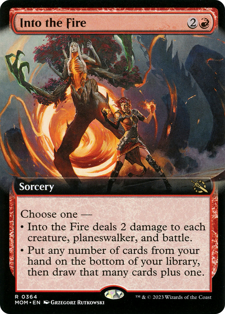 Into the Fire (Extended Art) [March of the Machine] | Jomio and Rueliete's Cards and Comics