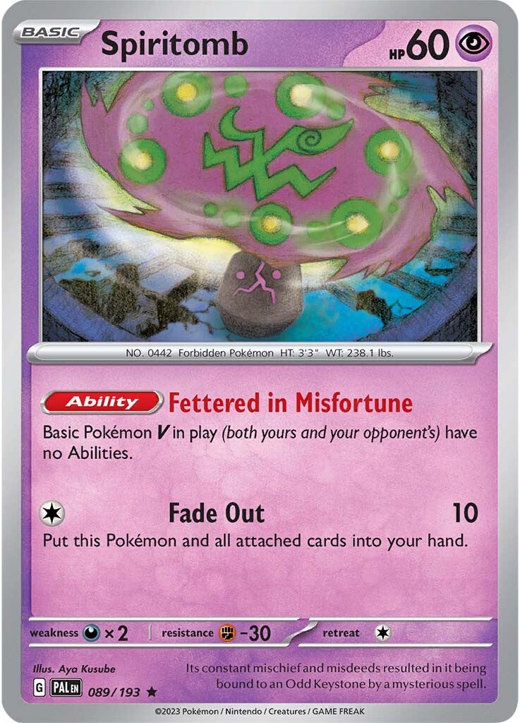 Spiritomb (089/193) [Scarlet & Violet: Paldea Evolved] | Jomio and Rueliete's Cards and Comics