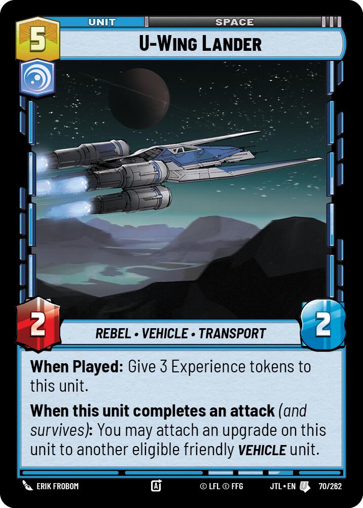 U-Wing Lander (070/262) (070/262) [Jump to Lightspeed] | Jomio and Rueliete's Cards and Comics